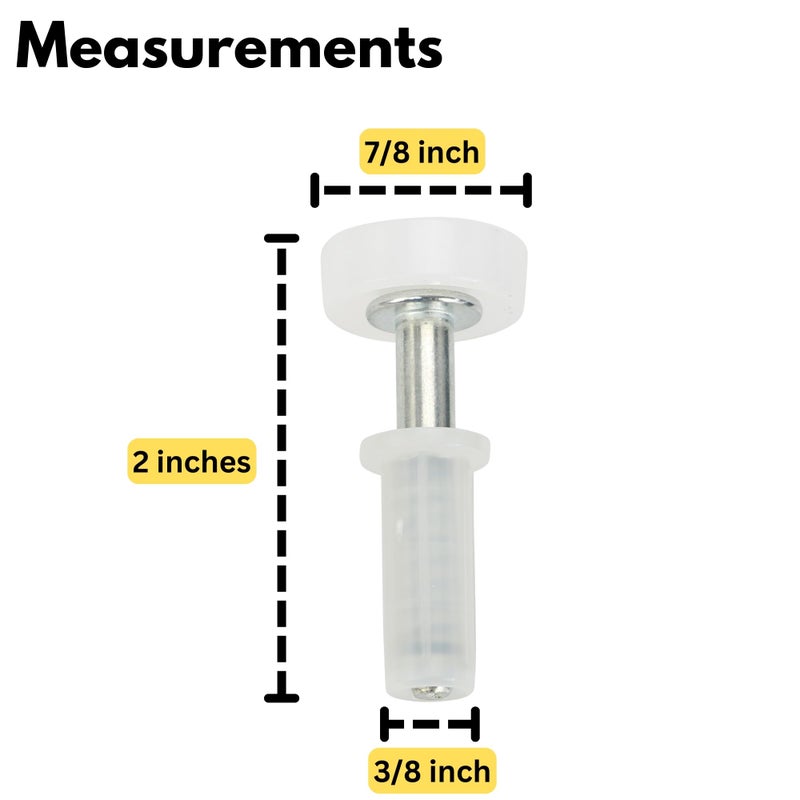Harrier Hardware Spring-Loaded Bi-Fold Door Top Roller Guide Wheel, 4-Pack - Image 4
